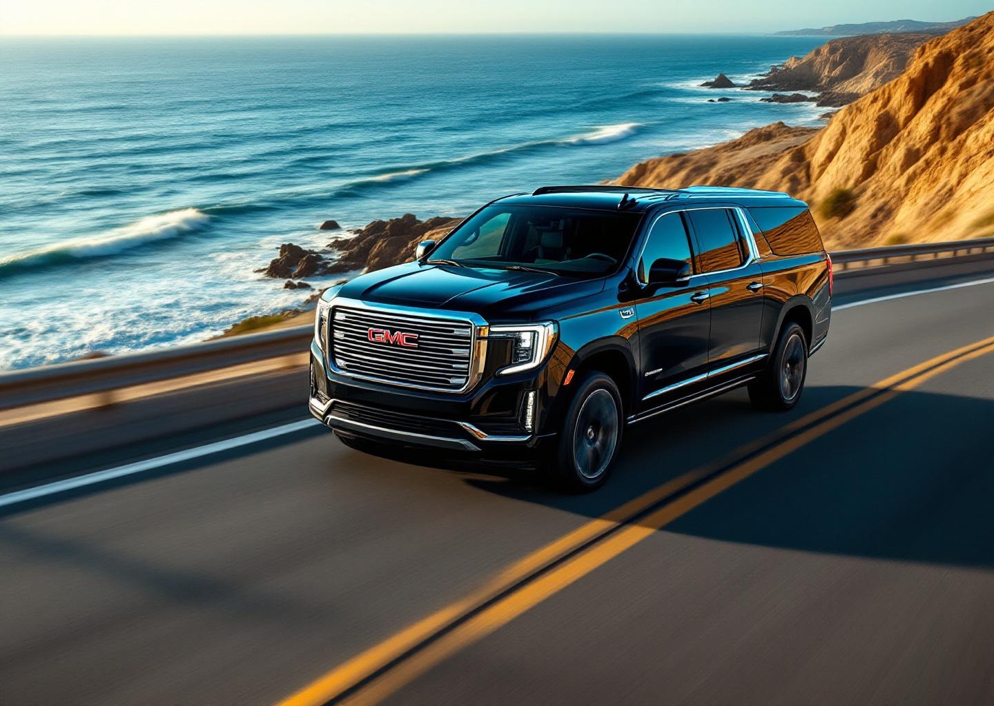 2024 GMC Yukon Denali on California coastal highway